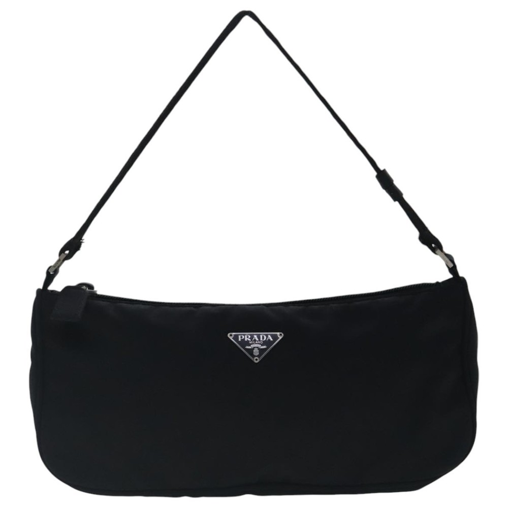 PRADA Accessory Pouch Nylon Black Silver Auth 96593 - Picture 13 of 16